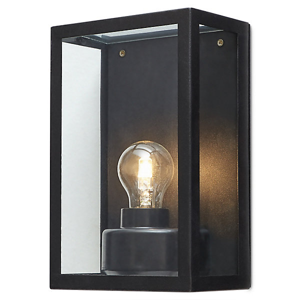Applique murale Ambler E27 IP44 GoodHome noir