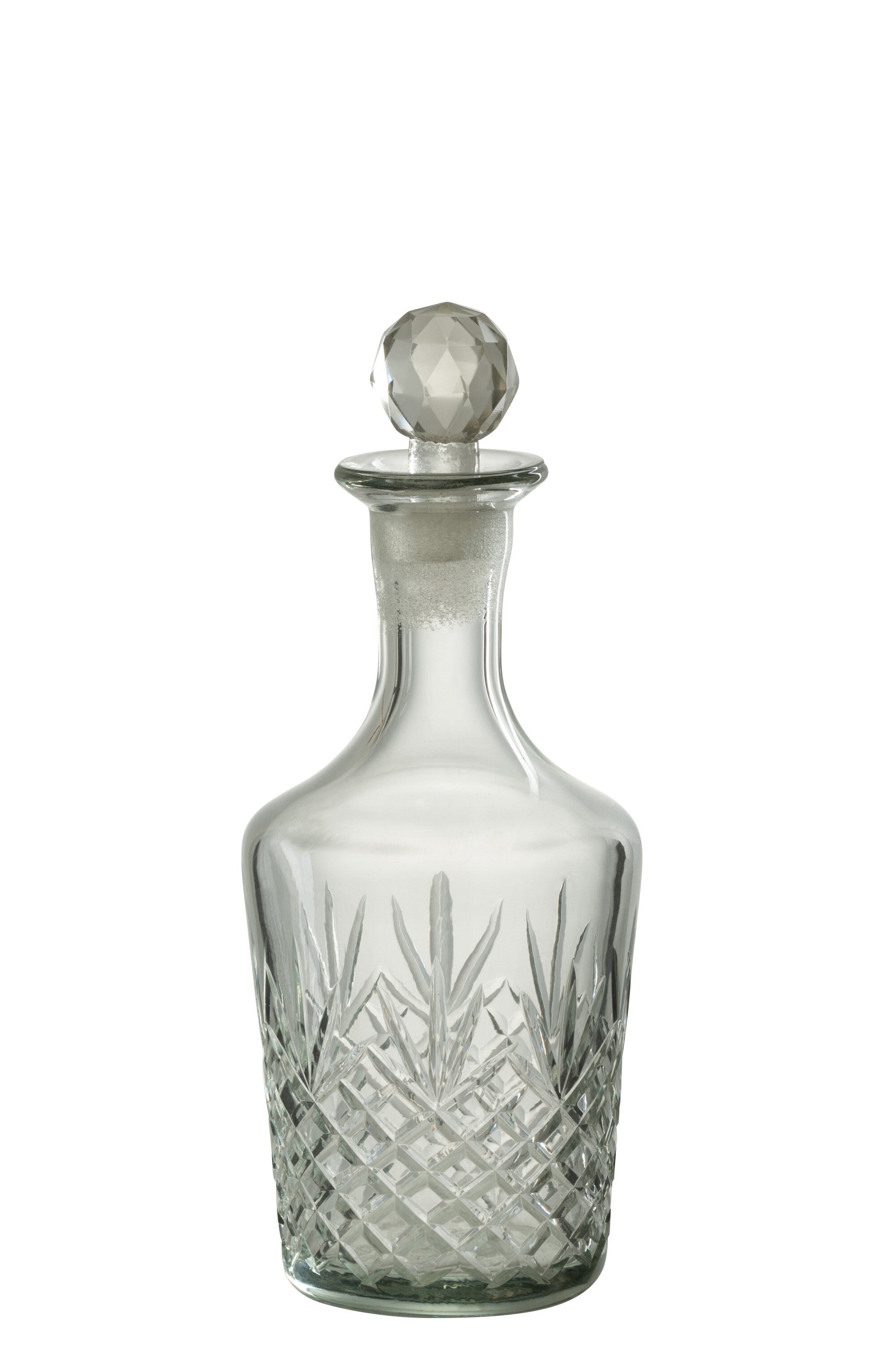 J-Line decoratie Fles Faune - glas - transparant - large