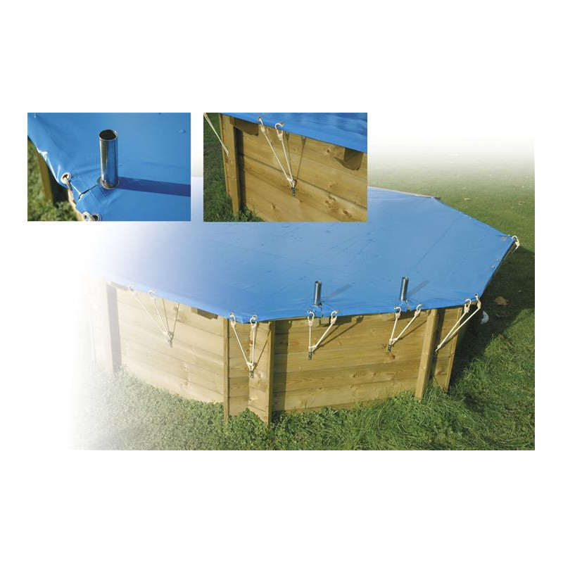 Bâche de sécurité pour piscine 4 x 5,5 m UBBINK