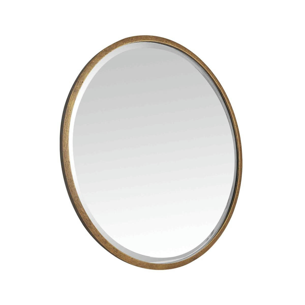- Miroir biseauté rond métal 60x60cm