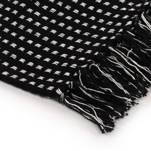 NNEVL Throw Cotton Squares 220x250 cm Black
