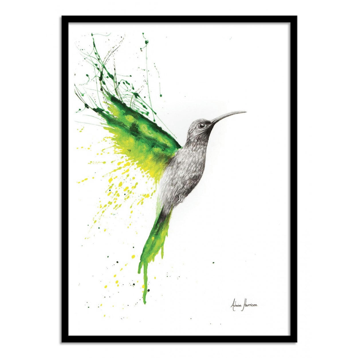 ASHVIN HARRISON - EMERALD SUN - ASHVIN HARRISON - Affiche d'art 30 x 40 cm