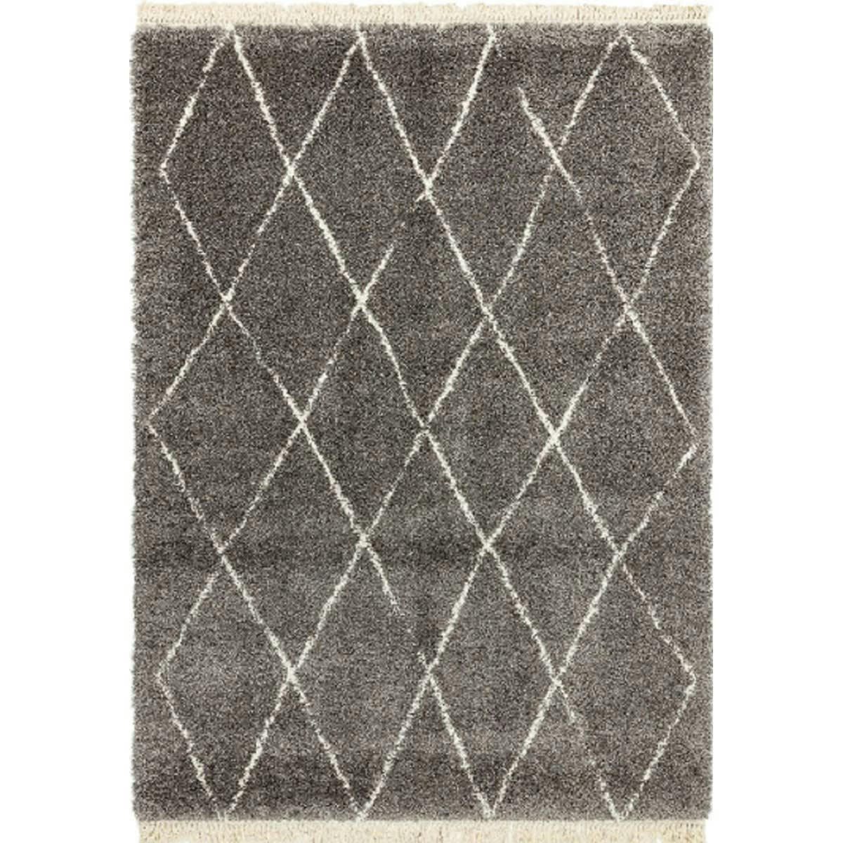 DIKO - Tapis style berbère en Polypropylène Gris 200x290 cm