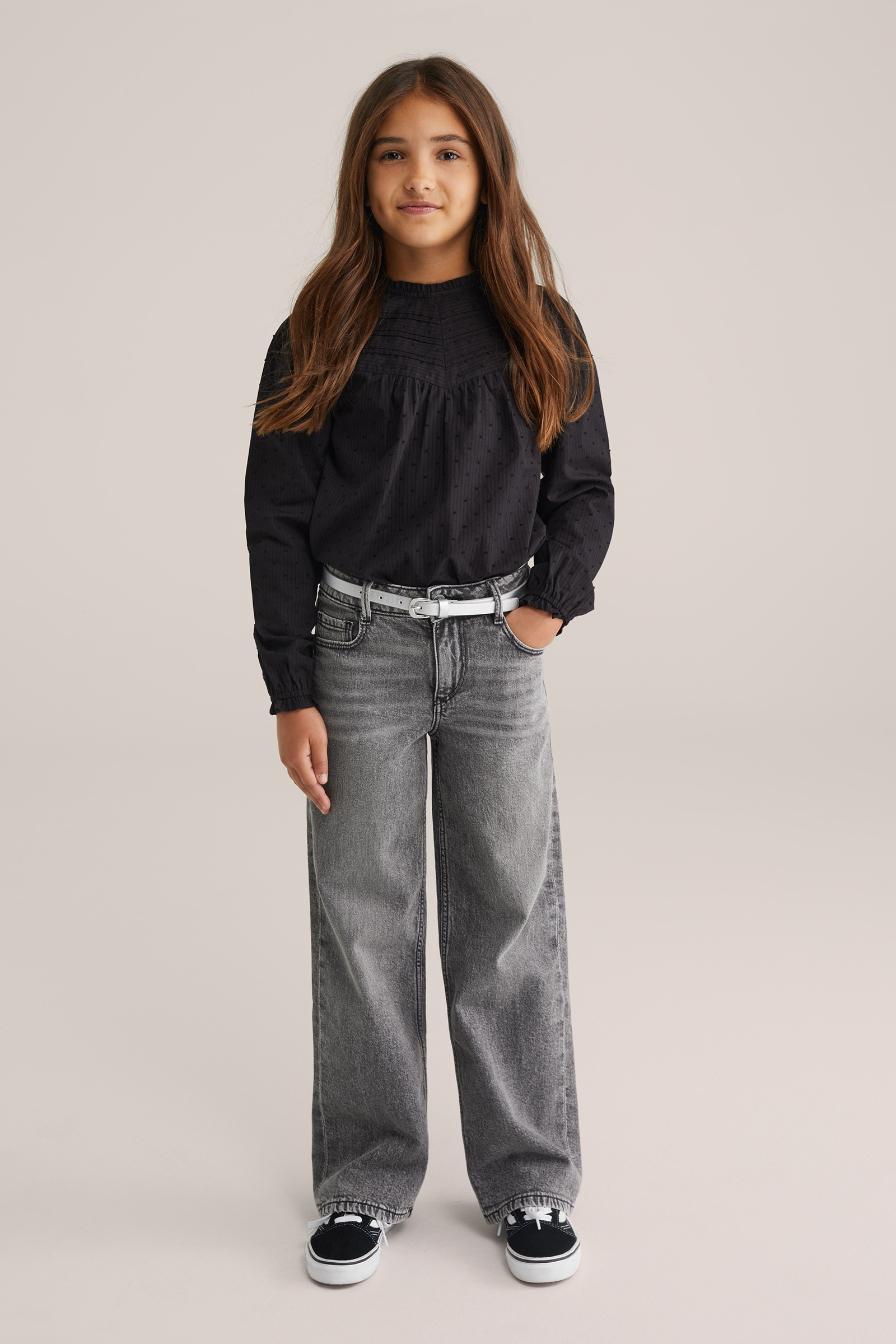 Meisjes blouse met structuur