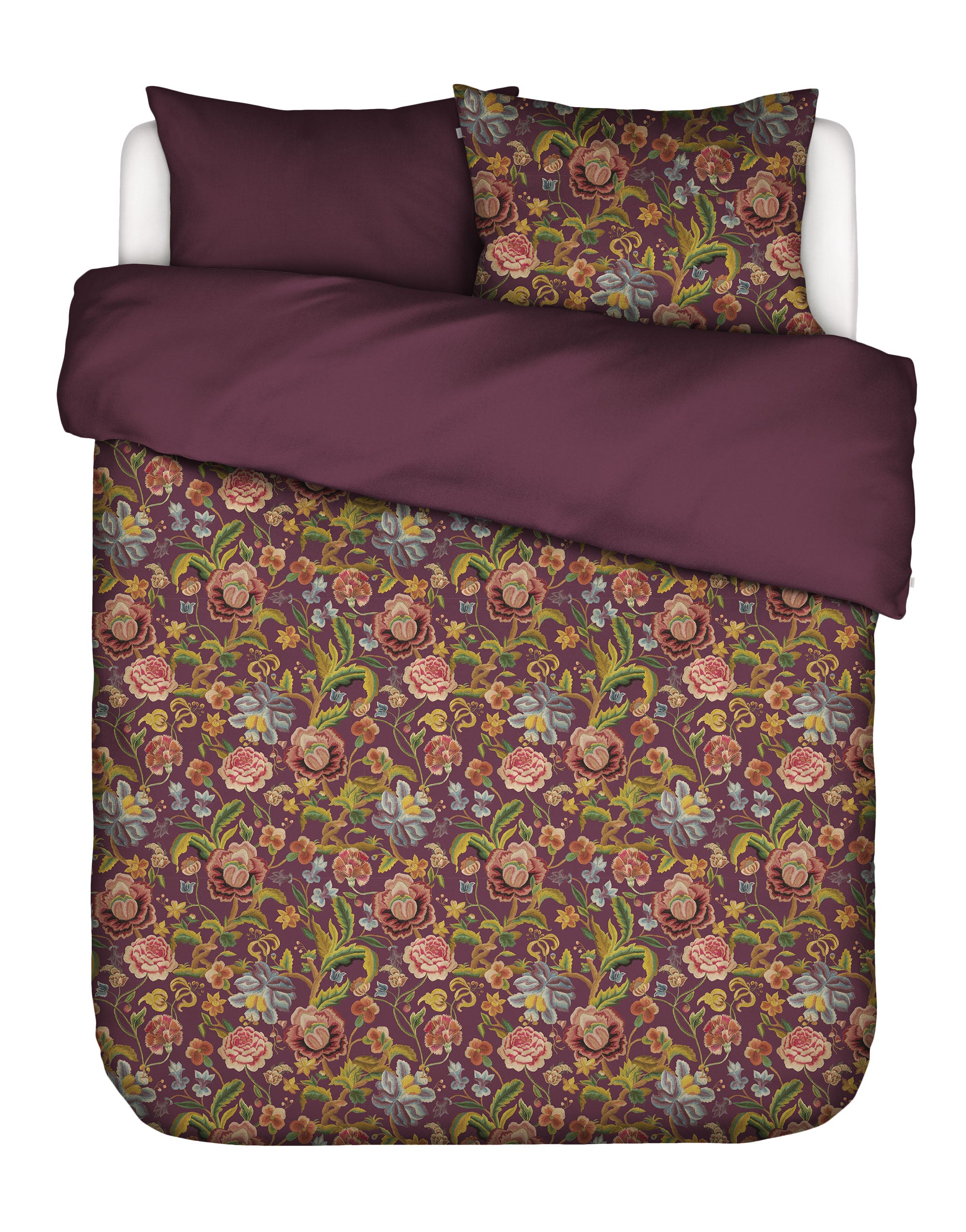 Essenza Rosanella Dekbedovertrek 200 x 200 220 cm - Mauve Wine