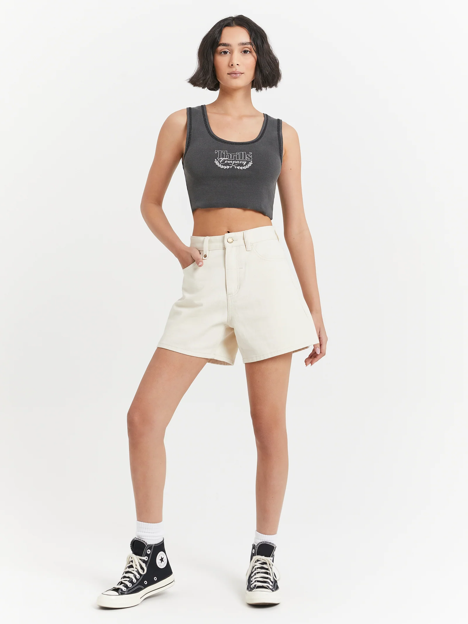 Speed Kills Crop Rib Singlet