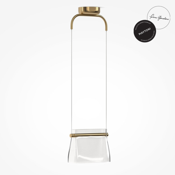 Lampa wisząca Cabaret mosiężno-przezroczysta LED 1x8W 3000K 850lm Maytoni
