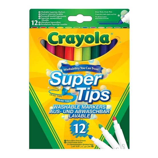 Crayola Supertips Superwashable Felt Tips 12 Pack