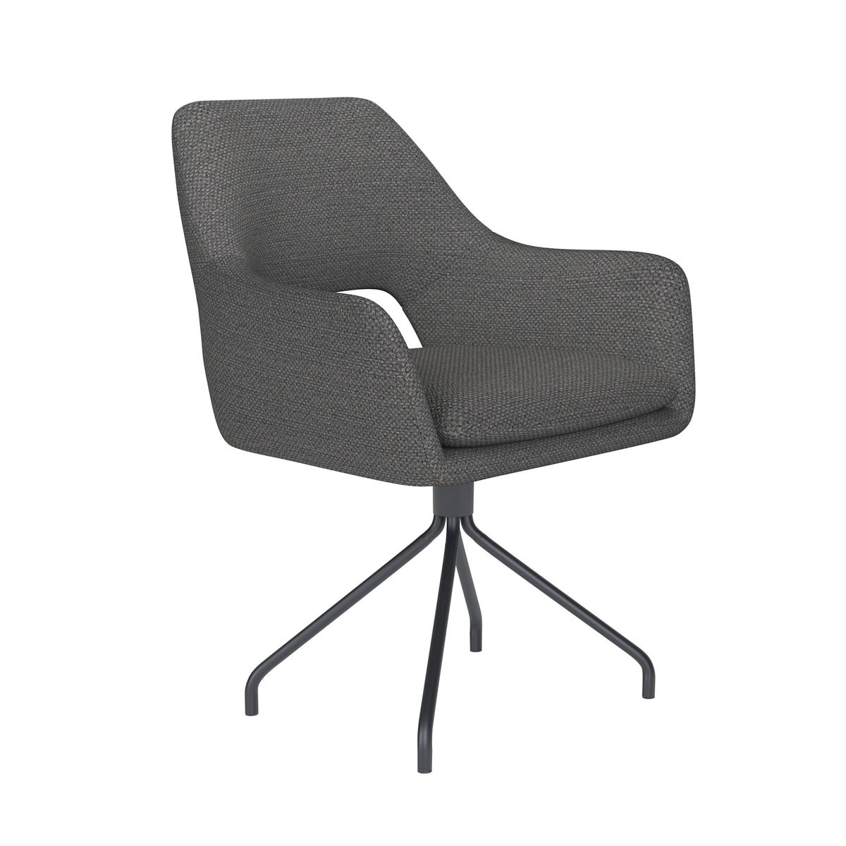 Housecraft Living Mos Eetkamerstoel Draaibaar Metaal Spider Grijs