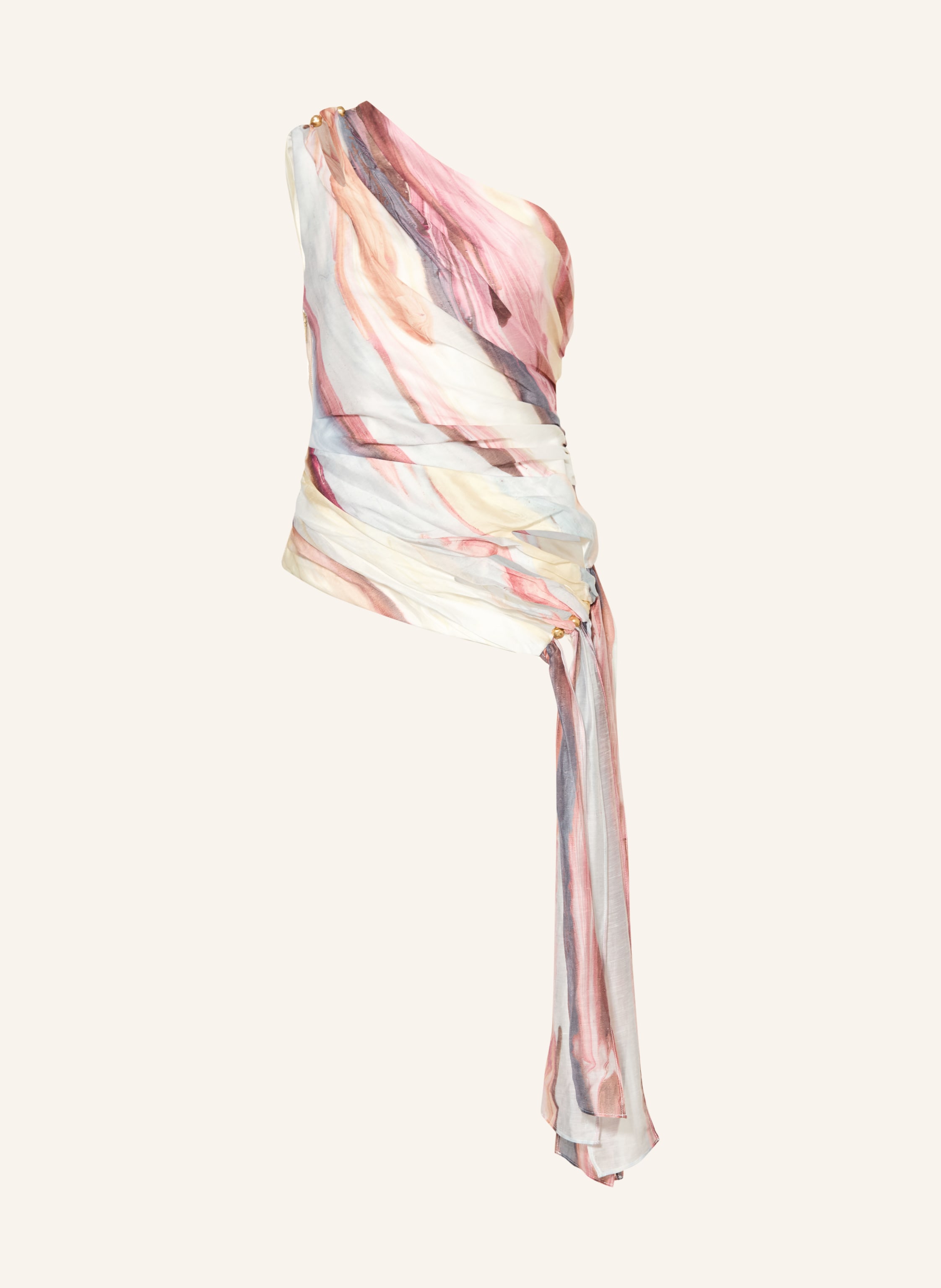Aje. One-Shoulder-Top CAPTURE mit Schmuckperlen