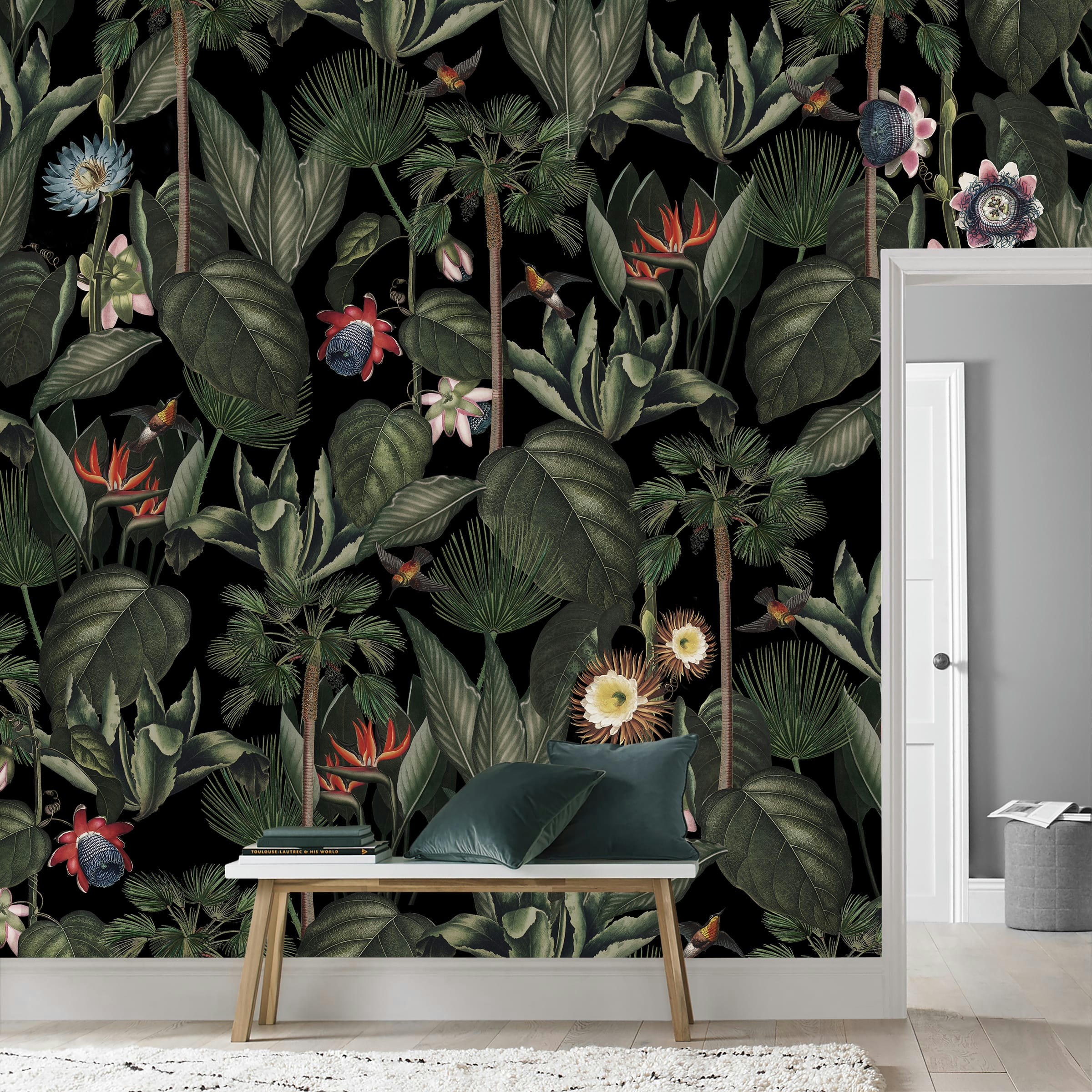 - Papier peint panoramique intissé jungle Yara multicolore 300x280cm