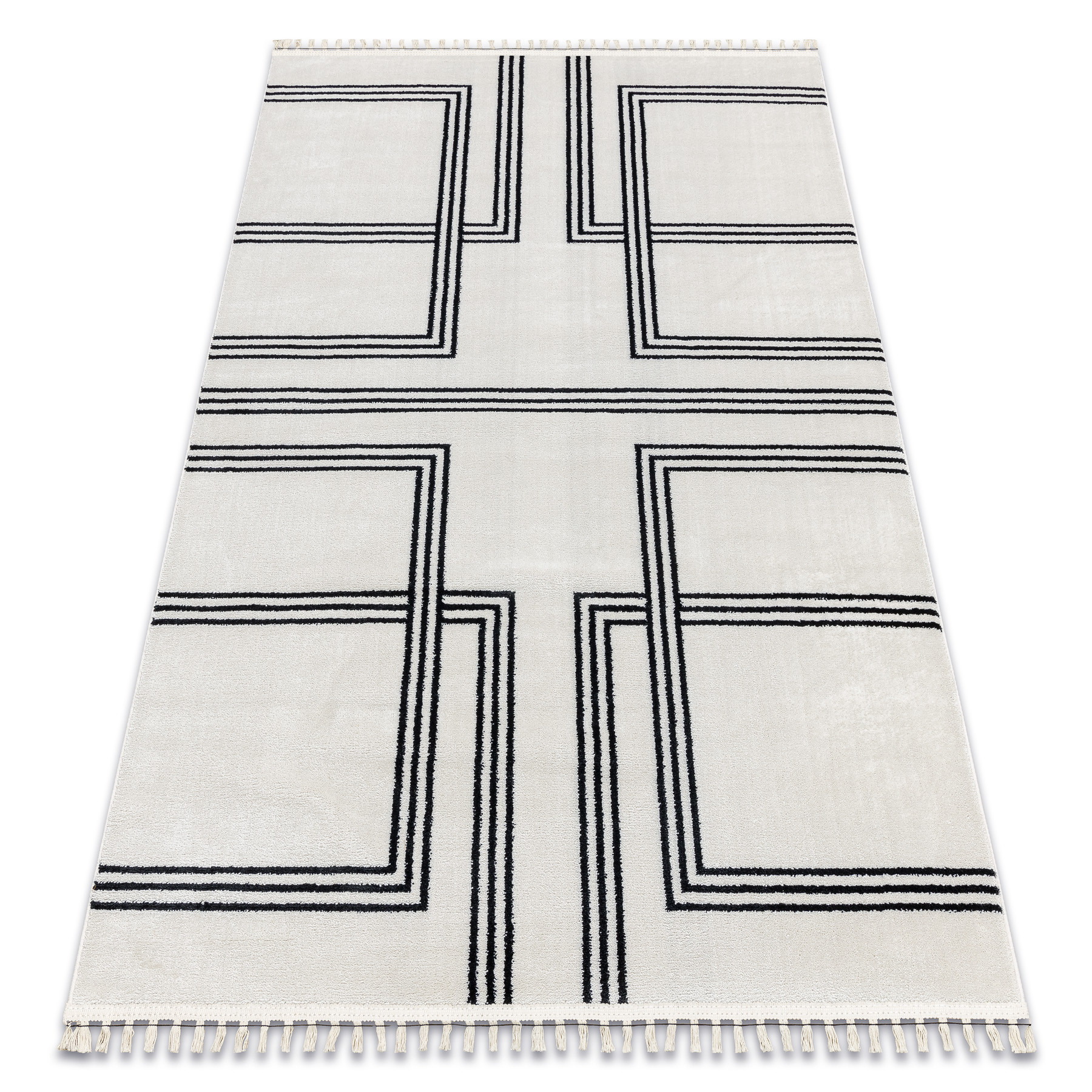 Dywan AMOUR 53091C krem - Geometryczny, linie nowoczesny, 78x150 cm