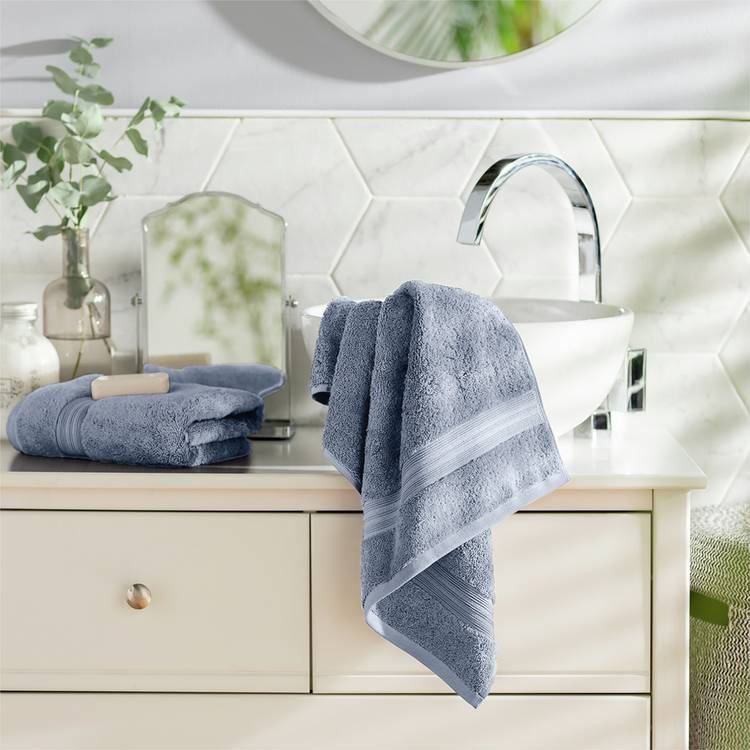 Habitat Supersoft Hand Towel - Rustic Blue