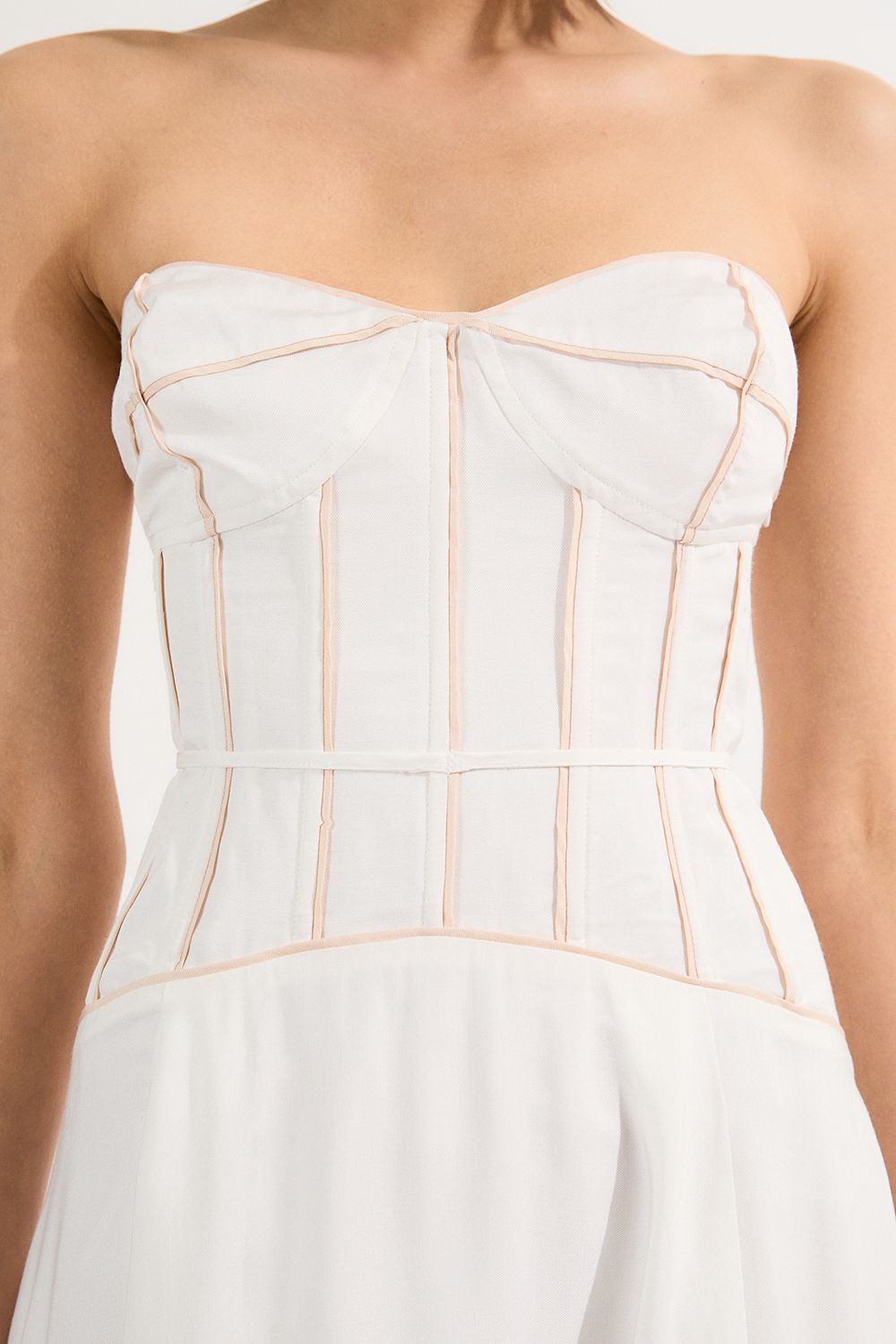 KarenMillen Viscose Linen Corset Prom Dress