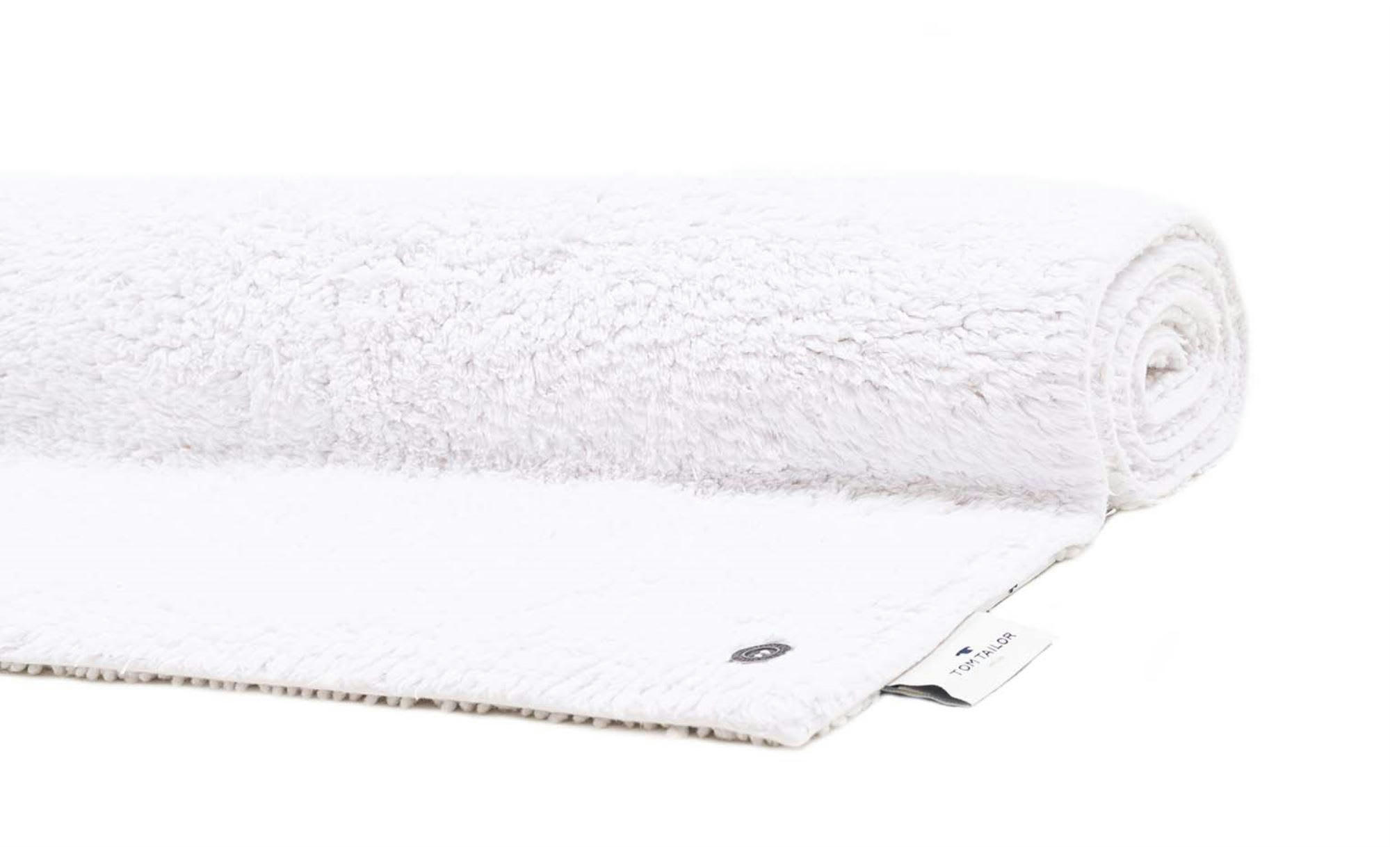 COTTON DESIGN - Tapis de bain en coton tufté à la main - blanc 60x100 cm