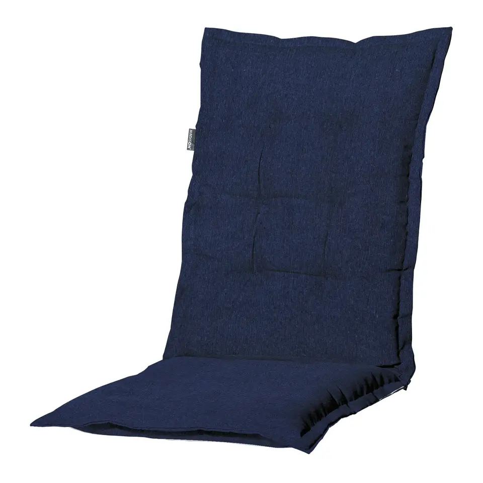 Madison - Tuinstoelkussen Lage Rug Panama indigo - Ca. 105x50 cm - Set van 4