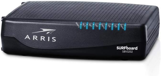 ARRIS Surfboard SBV3202 DOCSIS 3.0 Cable Modem, Certified for Xfinity Internet & Voice (Black) (Renewed)