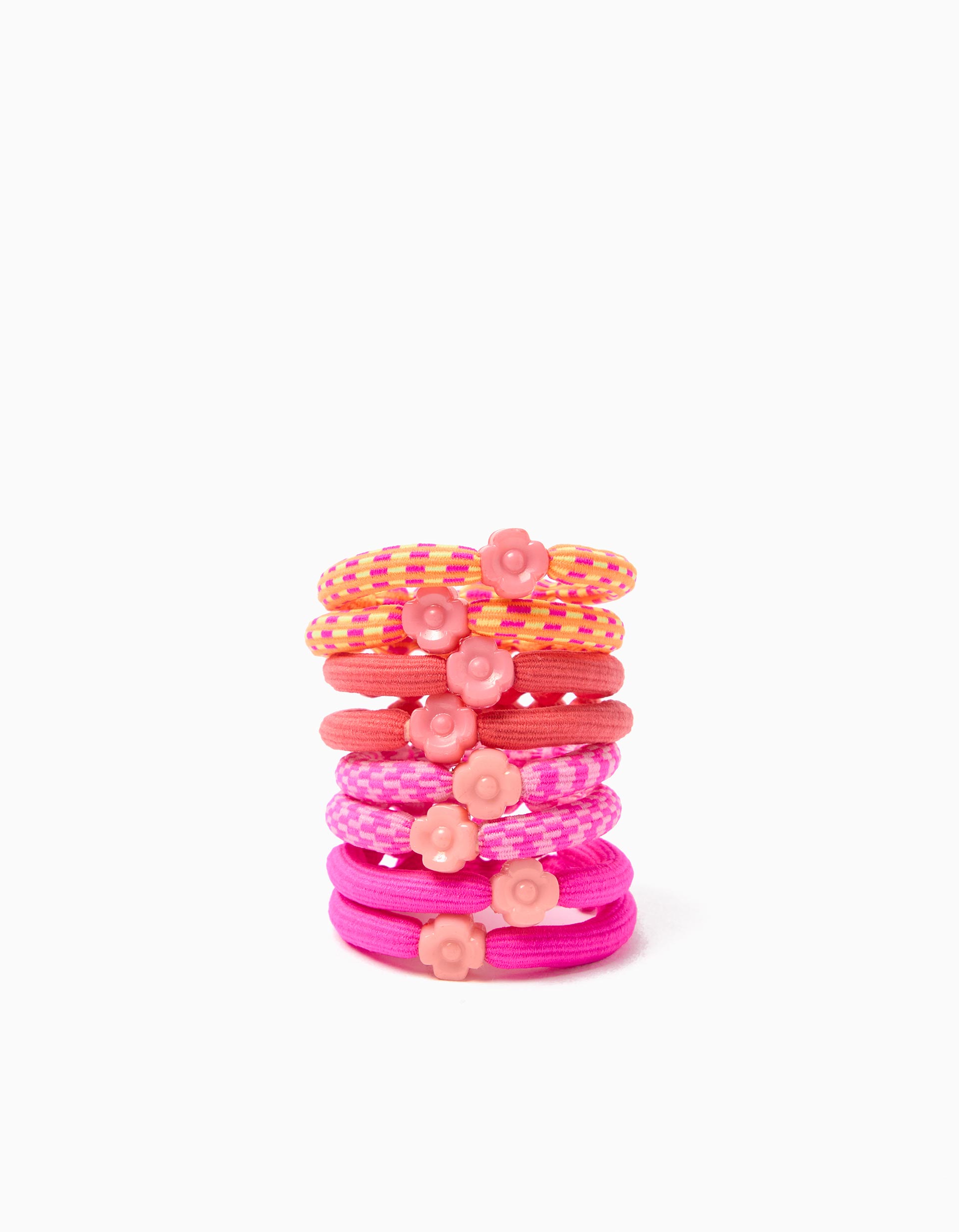 Pack 8 El&aacute;sticos de Cabelo, Menina, Multicor