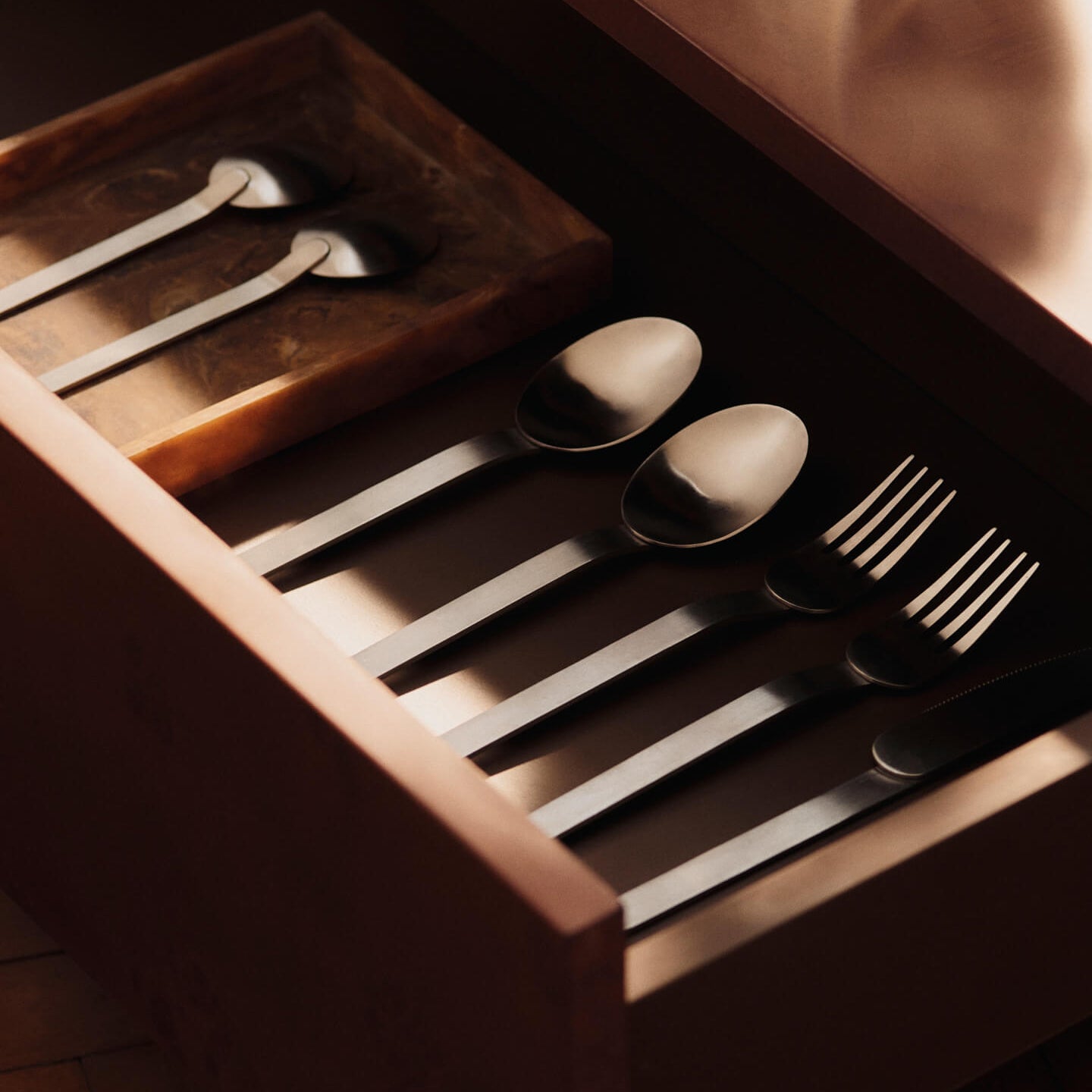 Ferm Living Stelo Bestekset - 4st. - Brushed Stainless Steel