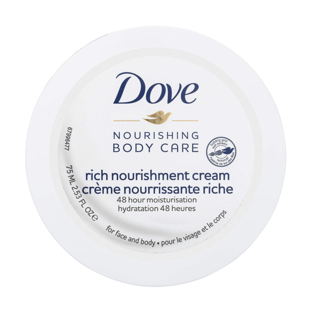 Crème Dove visage et corps nourrissante riche hydratation 48H 75ml
