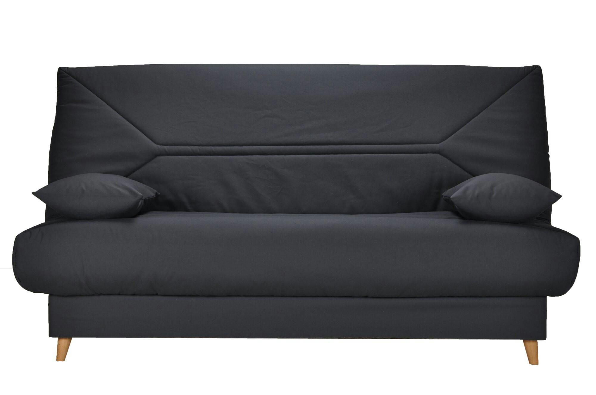 GERMUND - Banquette clic-clac en coton biologique anthracite