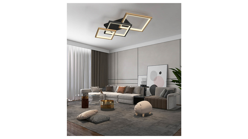 Lampa sufitowa 3-punktowa Matera LED 110 cm ze ściemniaczem czarna