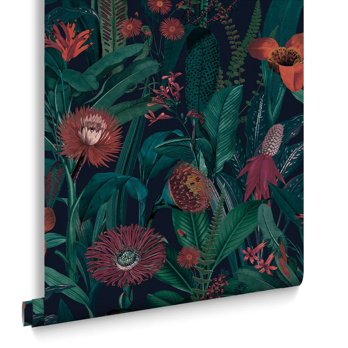 Graham & Brown Vliesbehang - Tigerlily Midnight - 10mx52cm