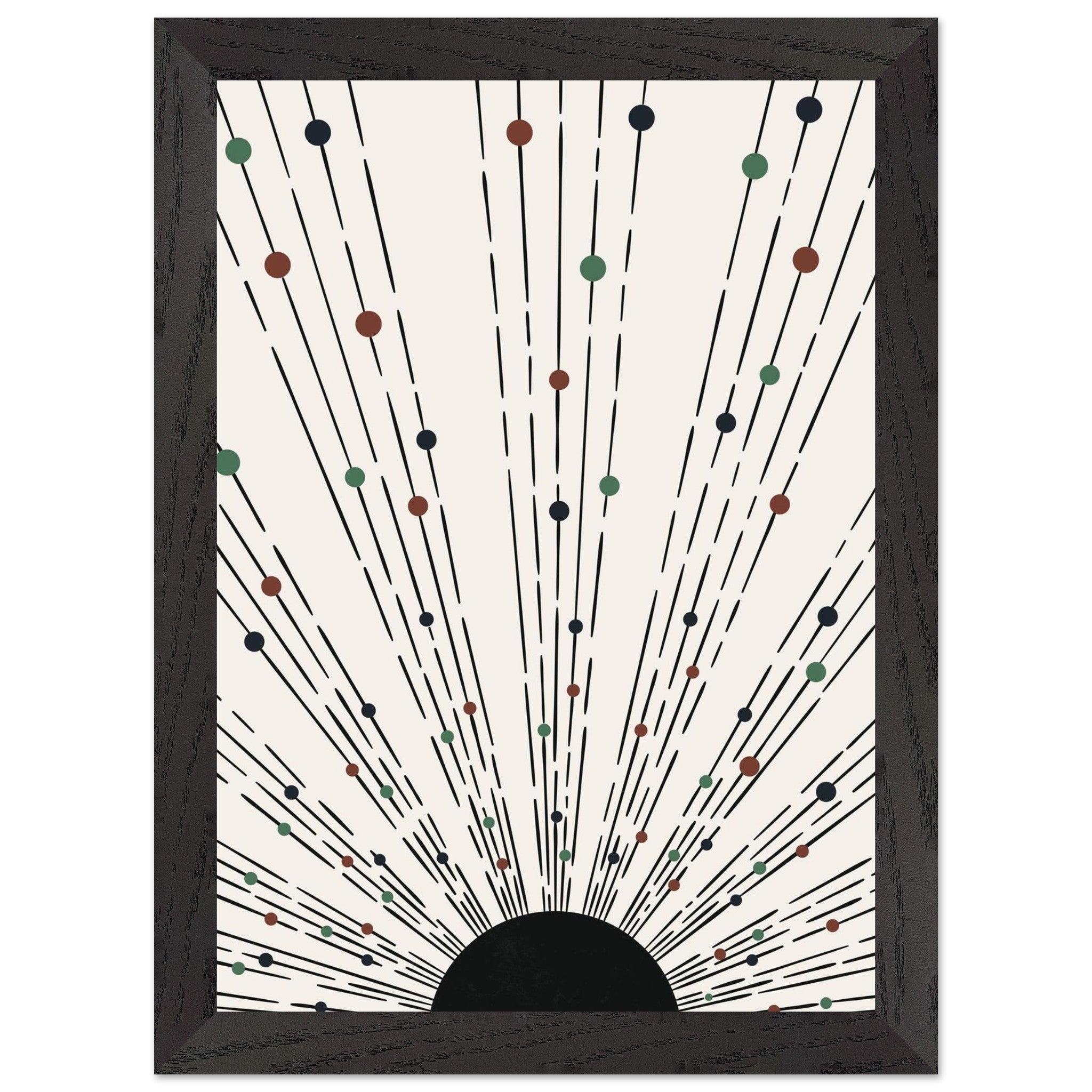 Artfulprints Poster met Lijst Boho wall art - Boho arches II  - A4 21x29.7 cm - Meerkleurig