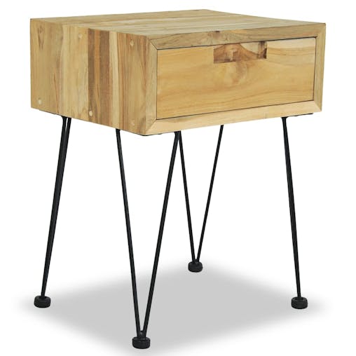 NNEVL Bedside Cabinets 2 pcs 40x30x50 cm Solid Teak