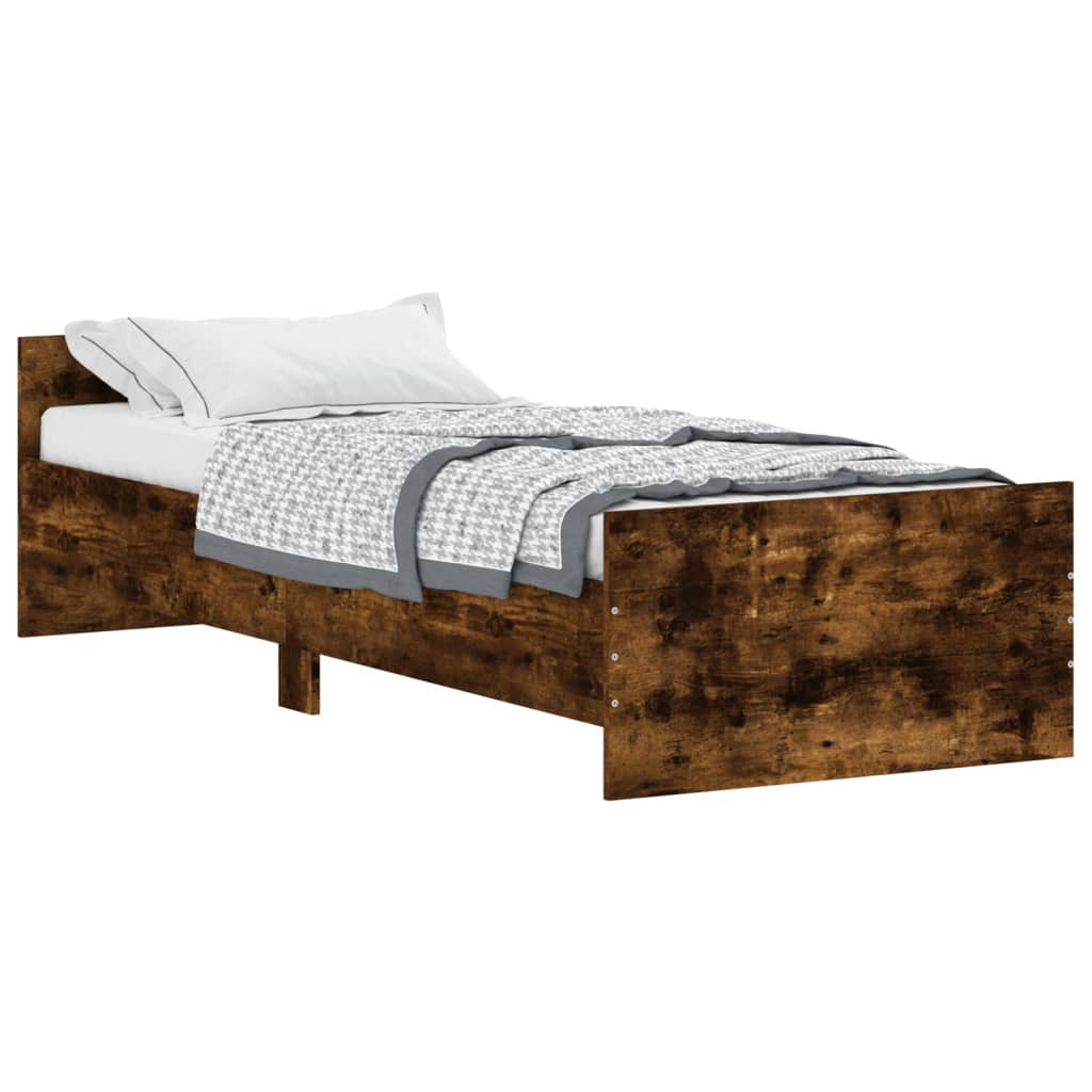 Łóżko Drewniane Rama Łóżka Sofa Brązowe Do Sypialni Pokoju 75x190 cm