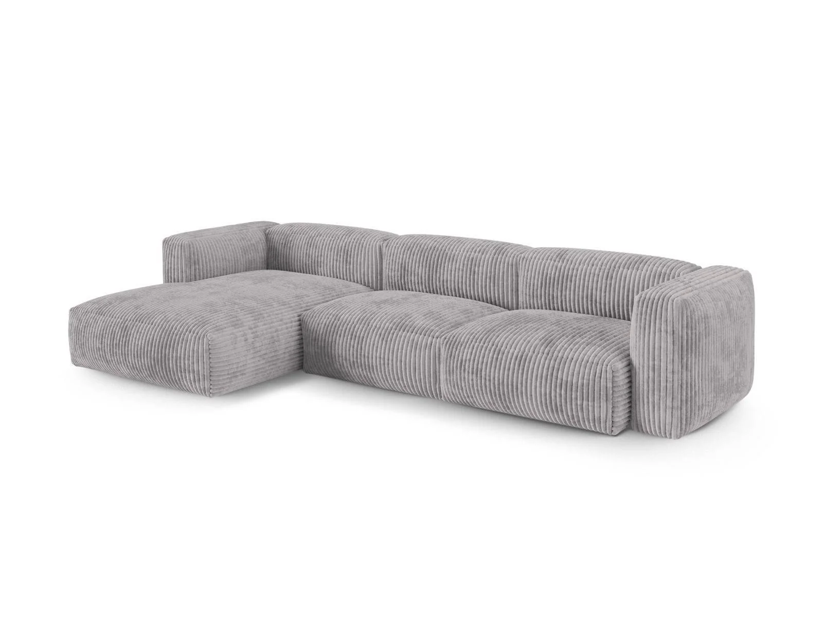 Modulaire hoekbank Martina links ribstof