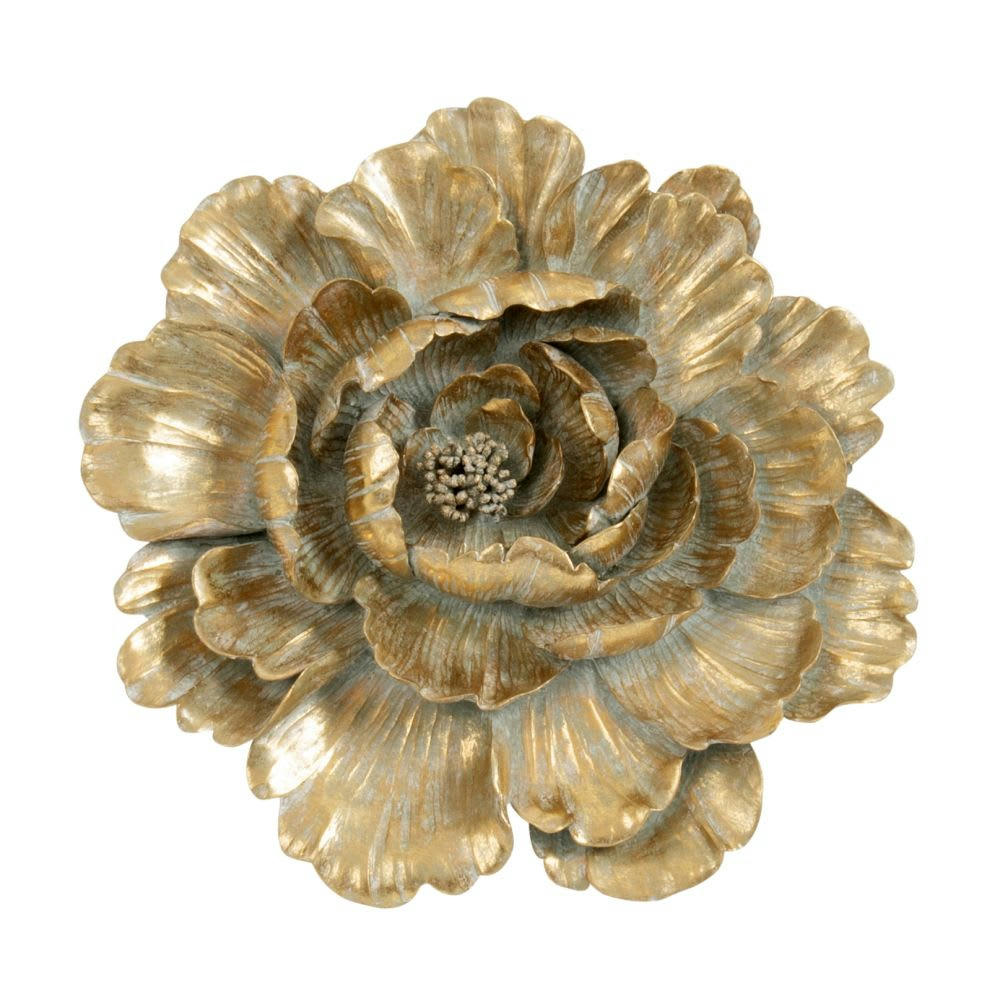 DAOYA - Déco murale fleur dorée 31x30