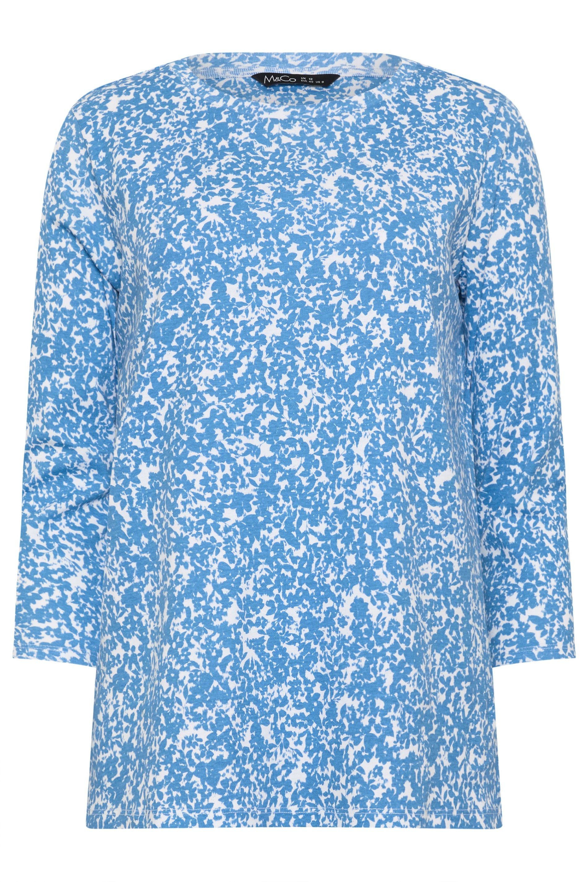 M&Co Ditsy Floral Cotton Top