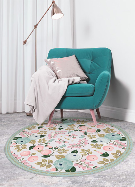Modny winylowy dywan - Kwiat 50 cm