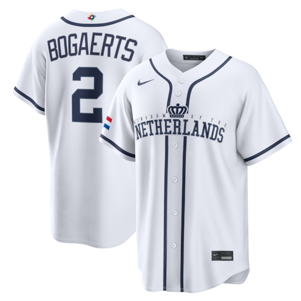 Xander Bogaerts Netherlands Baseball Nike 2026 World Baseball Classic Home Stadium Jersey - White
