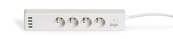Multiprise connectée Wi-Fi 4 prises 220V   4 USB 1.8m Konyks