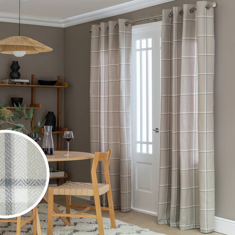 Habitat Eyelet Curtains - Natural - 117x137cm