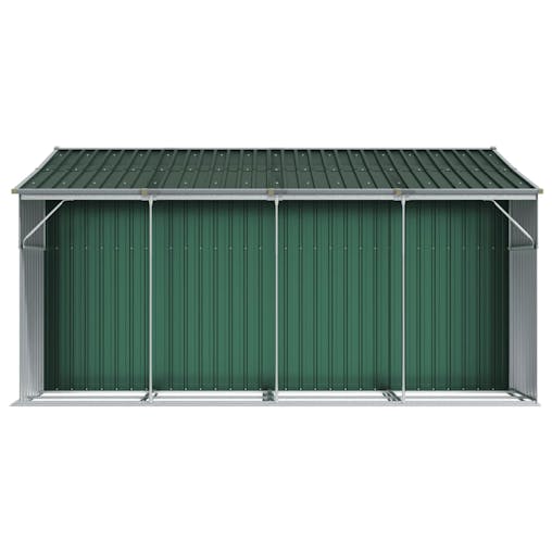NNEVL Garden Shed Green 277x365.5x179 cm Galvanised Steel