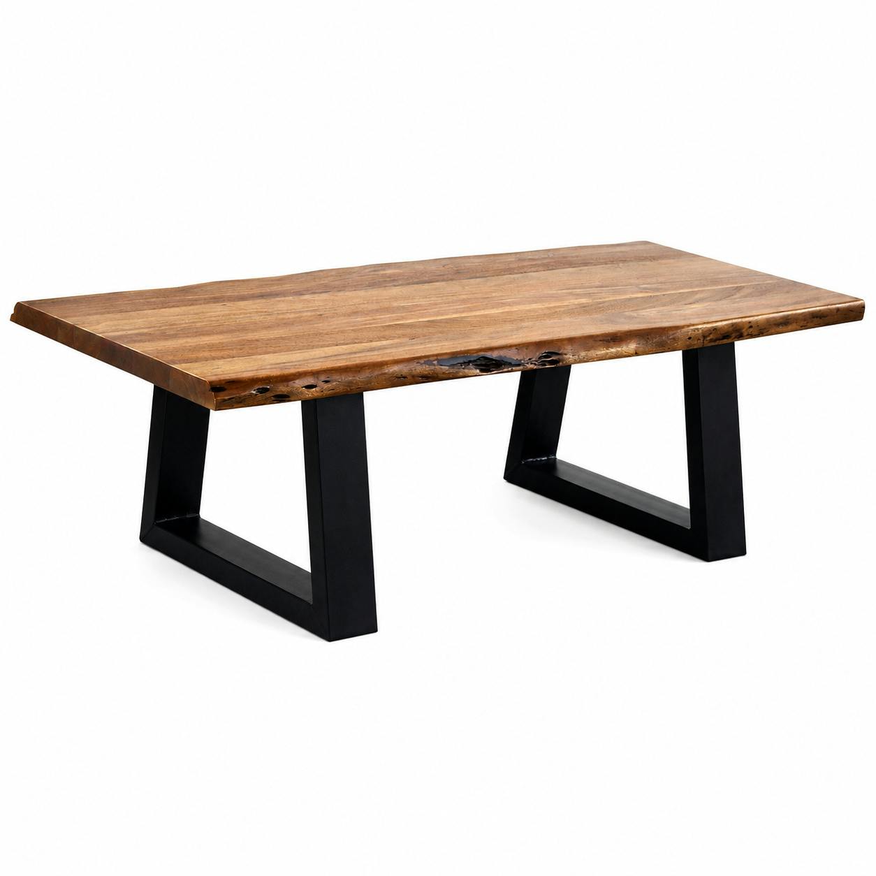 Table basse bois d'acacia à bords naturels CANYON