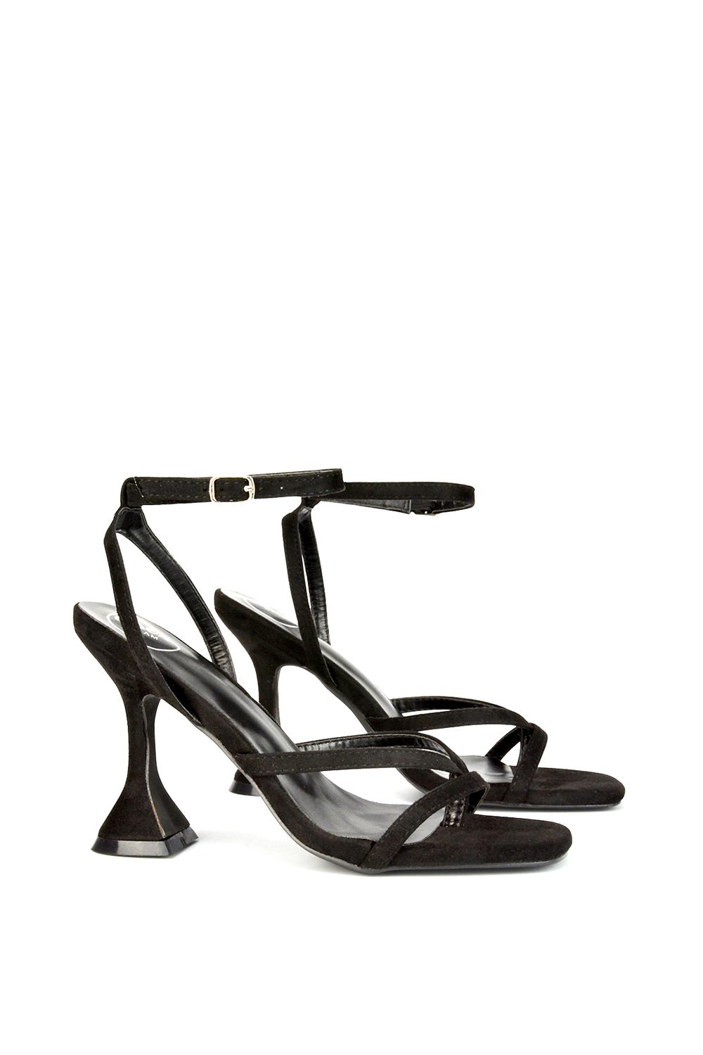 XY London Joni' Strappy Square Toe Sculptured High Heel Sandals