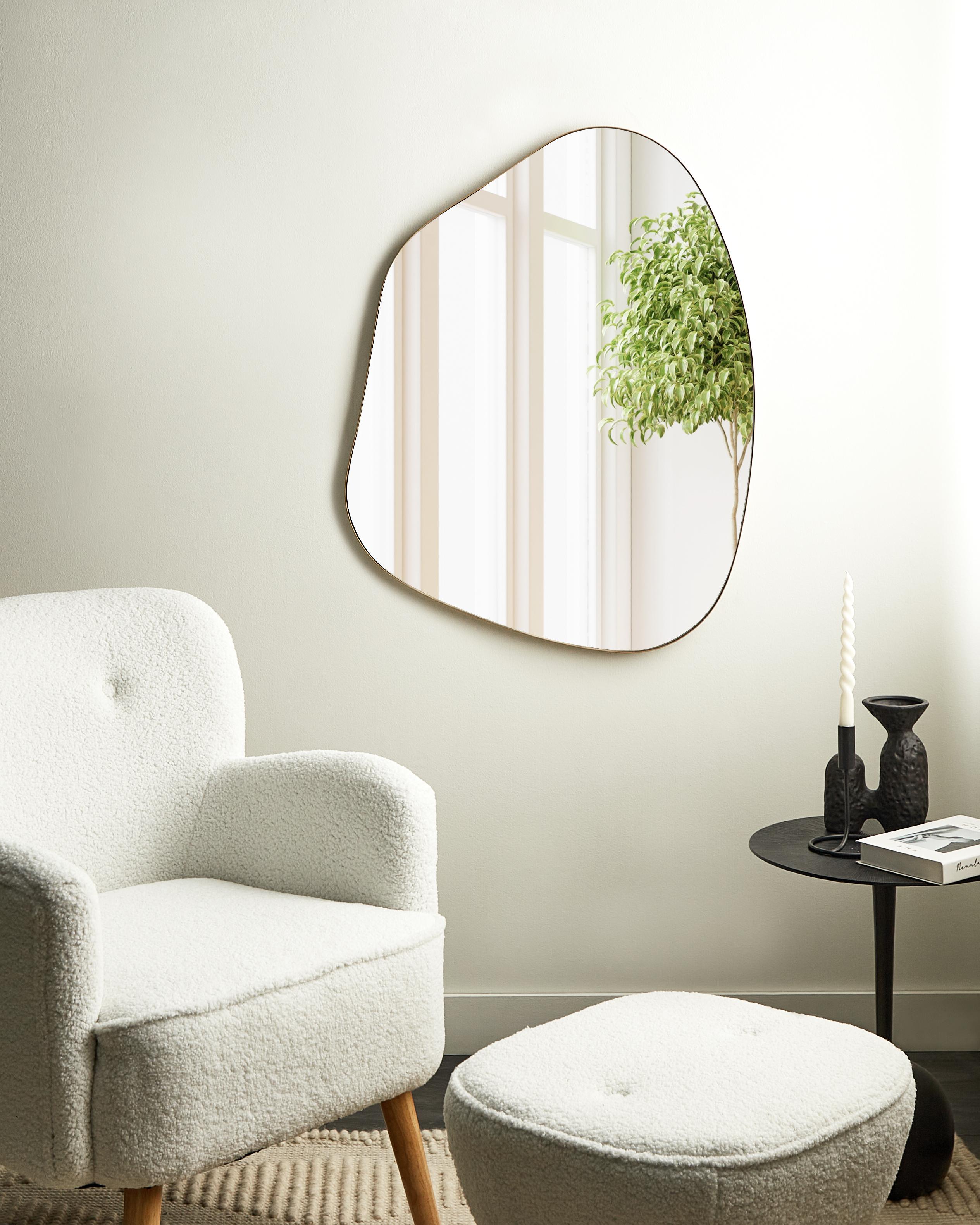 Wall Mirror PUTEAUX 70 cm 92 cm Metal Gold