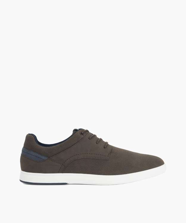 Tailors Dark Brown - Perforated Low-Top Trainers