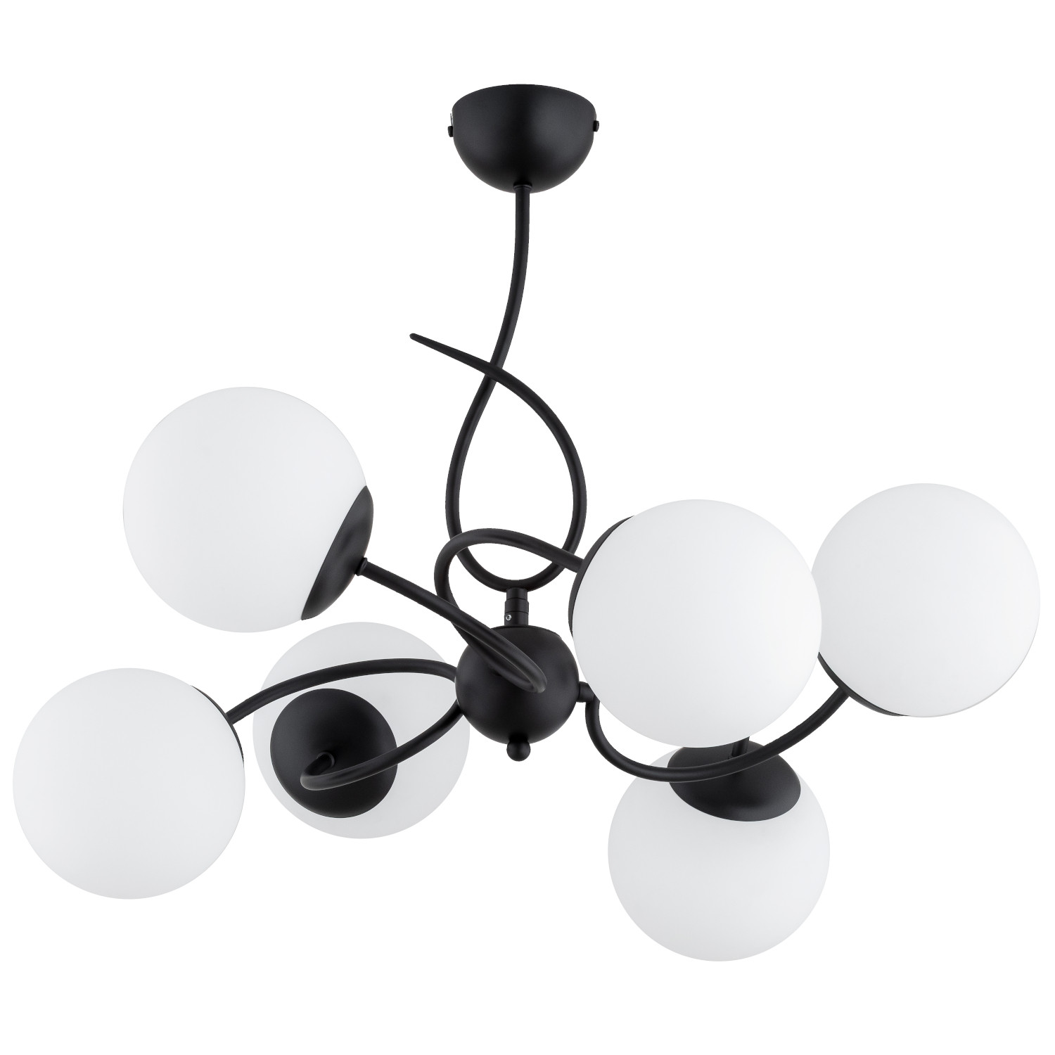 Lampa wisząca TORNADO kule czarna 6xE14x10W wym:49x66x66cm IP20 Alfa