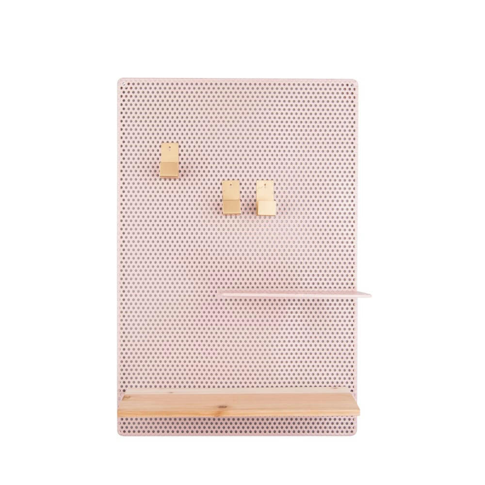 PERKY MESH - Panneau perforé en métal rose pastel