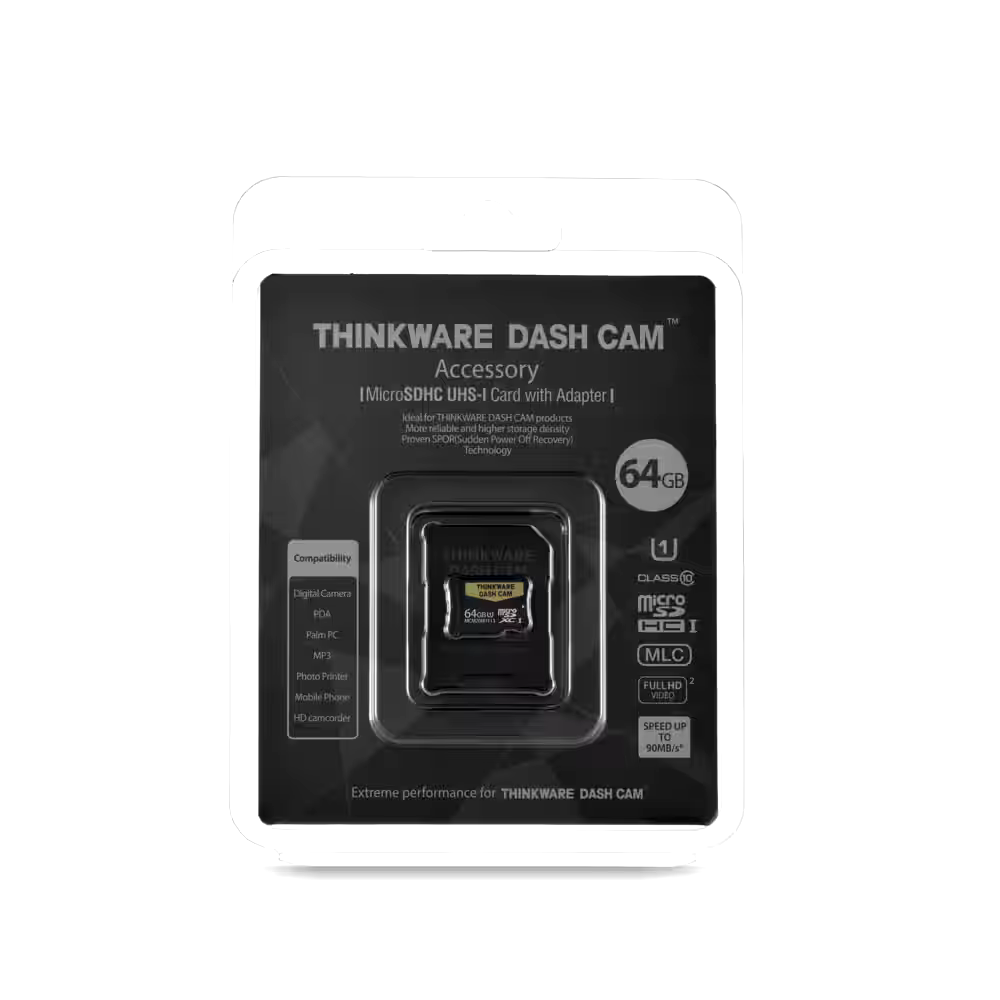 Thinkware UHS-I MicroSD Card for Dash Camera, Anti File Corruption, 64GB