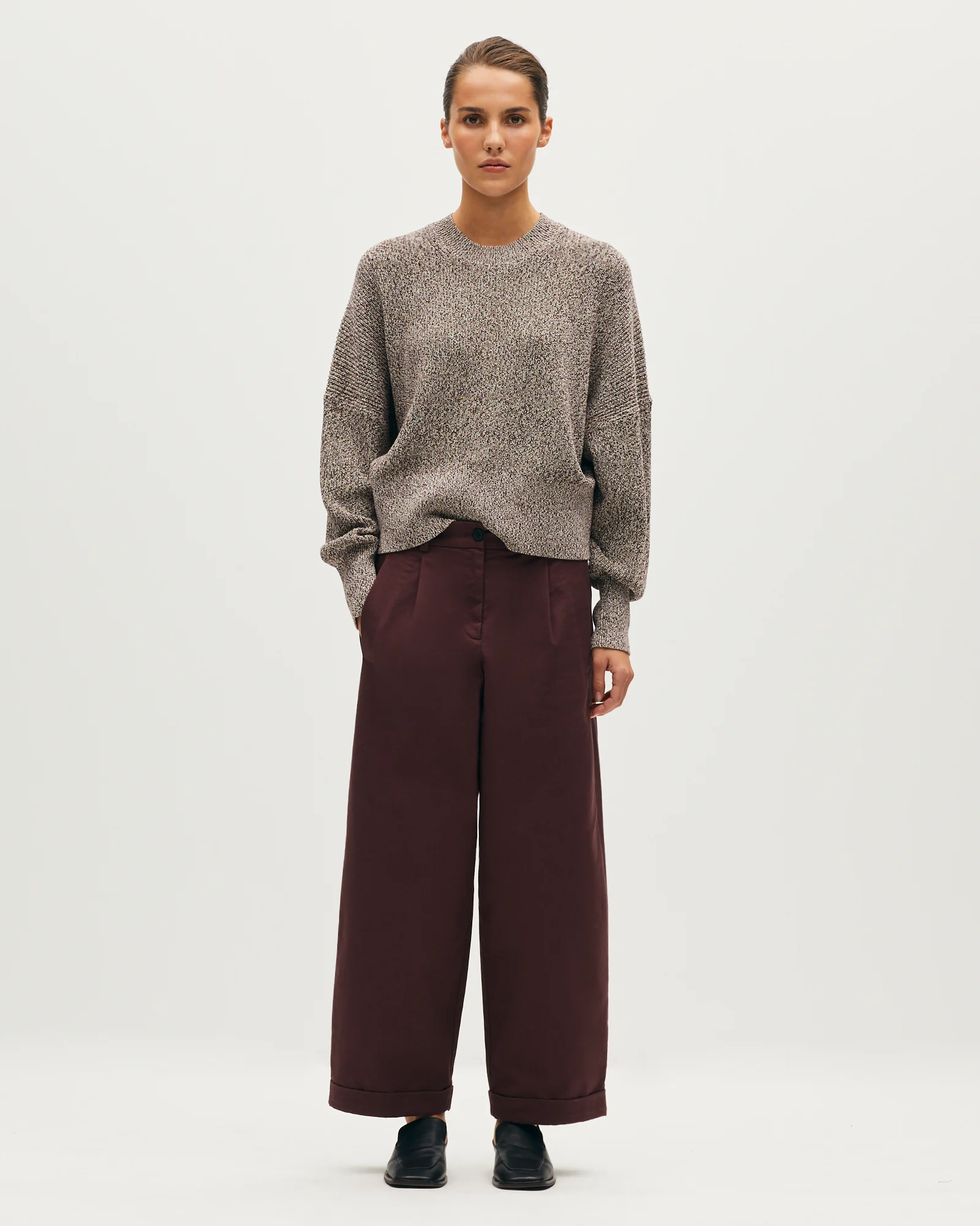 Pantalon barrel en coton