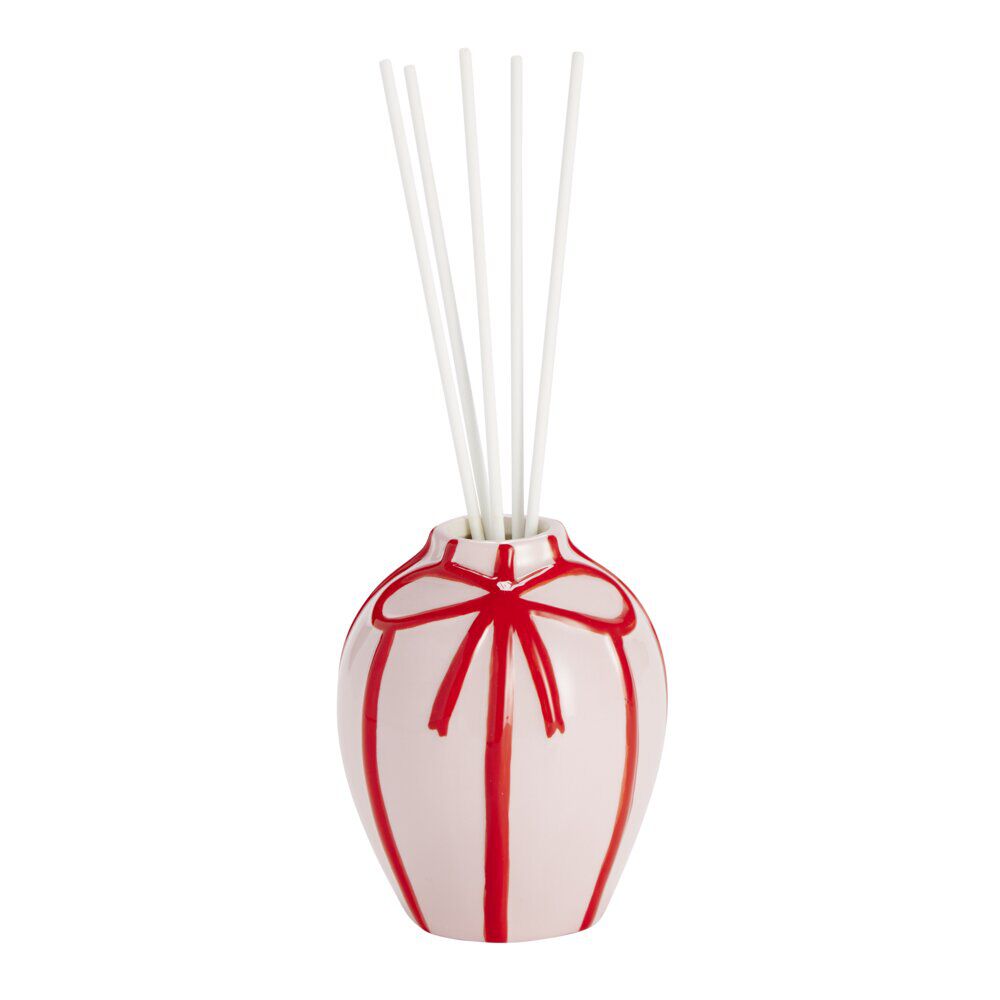 Diffuseur en grès motifs noeuds senteur rose et bergamote 100ml
