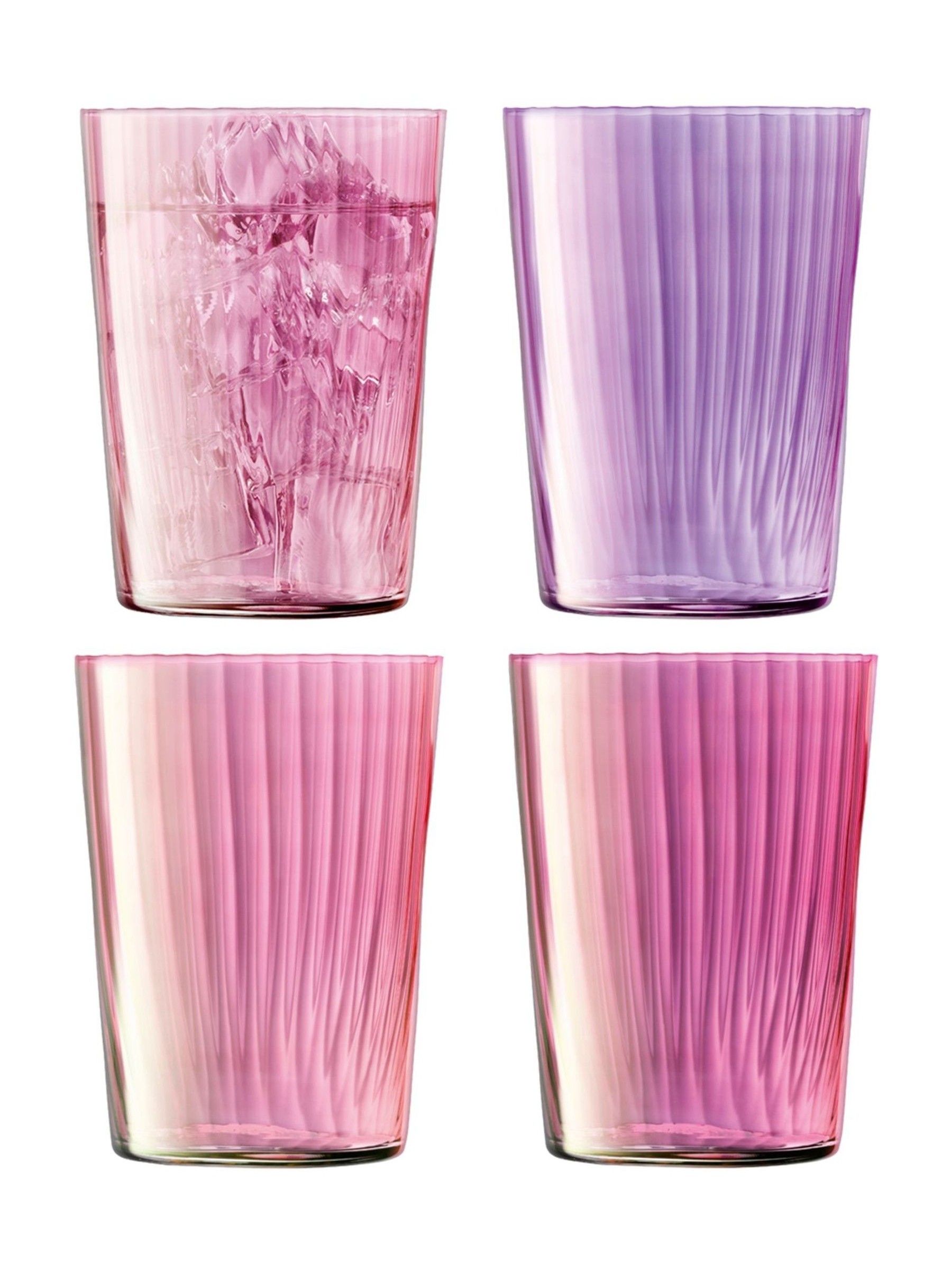 LSA International Set of 4 Garnet Gems Tumblers 560ml Assorted
