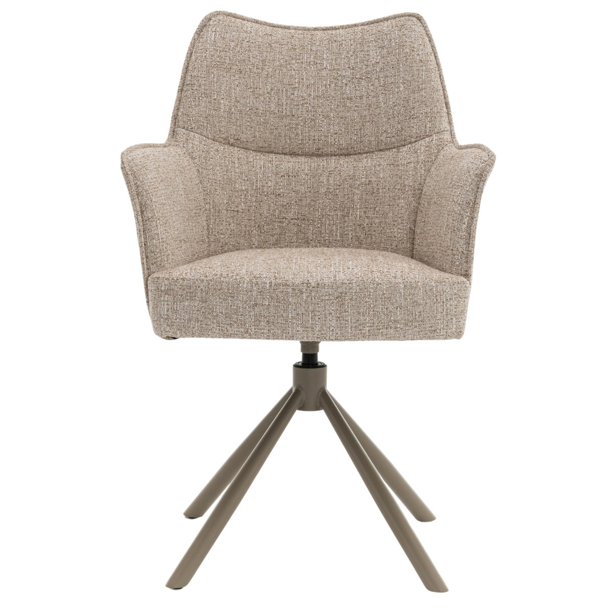 DÉJA Living Eetkamerstoel Zayn - Beige/Taupe - Draaibaar - Set van 2