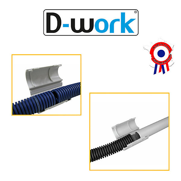 20 Manchons de Raccordement pour Gaine Electrique et Tube D. 20 mm x L. 50 mm (Jaune) - 100% Français - D-Work